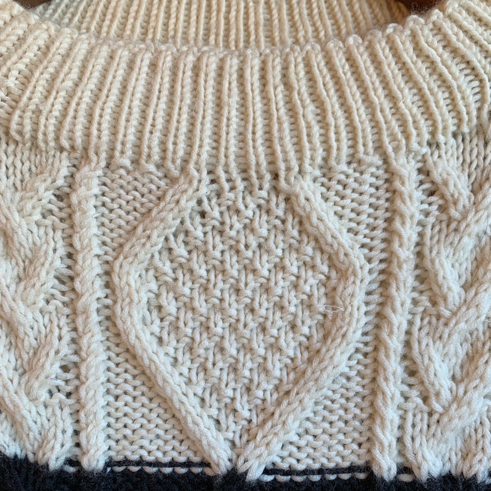 J Crew Womens Hand Knit Chunky Wool Sweater Small - Picture 4 of 8